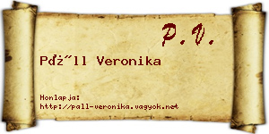 Páll Veronika névjegykártya
